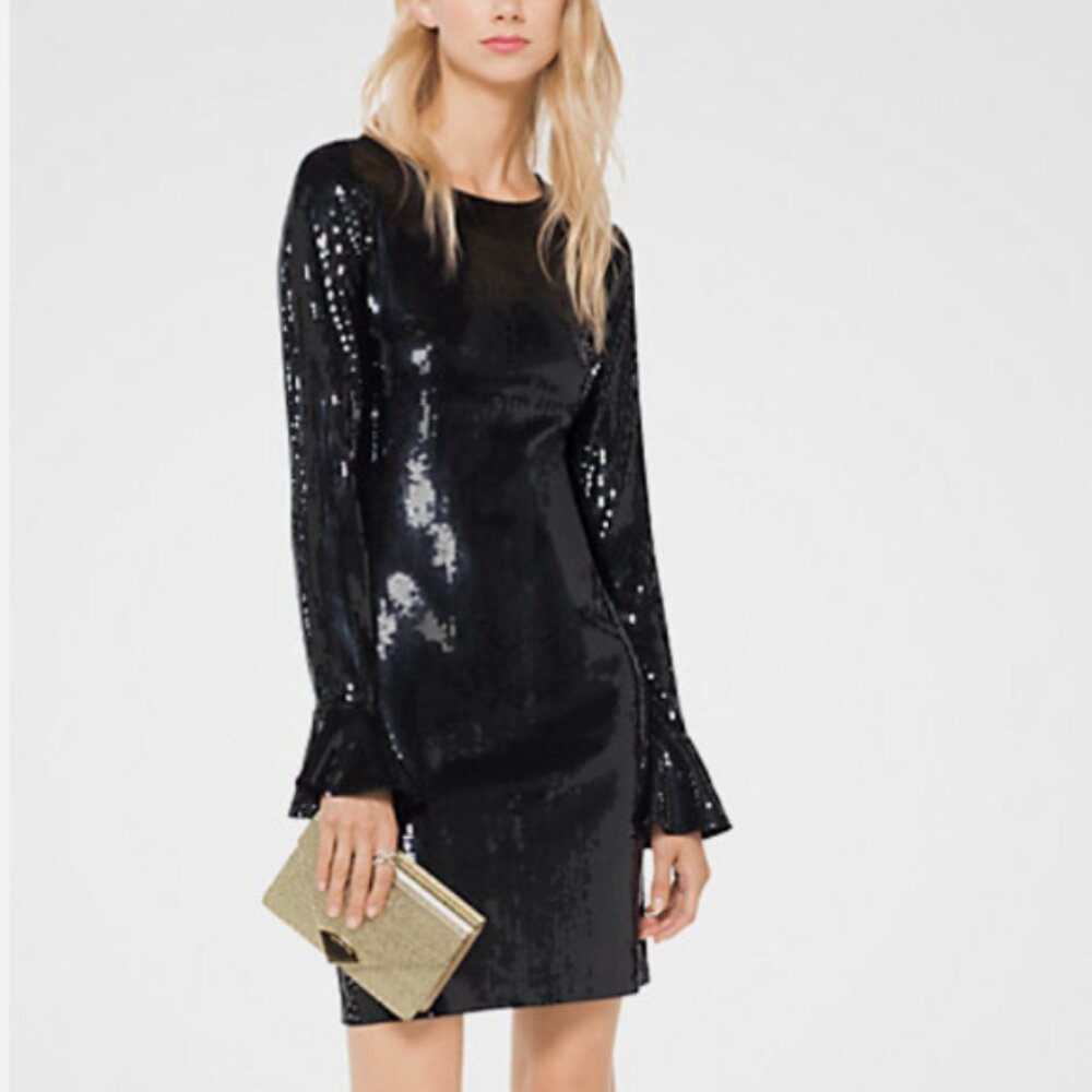 Michael Kors Sequin Bell Cuff Dress
